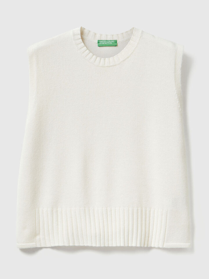 SLEEVELESS SWEATER Damen image number 4